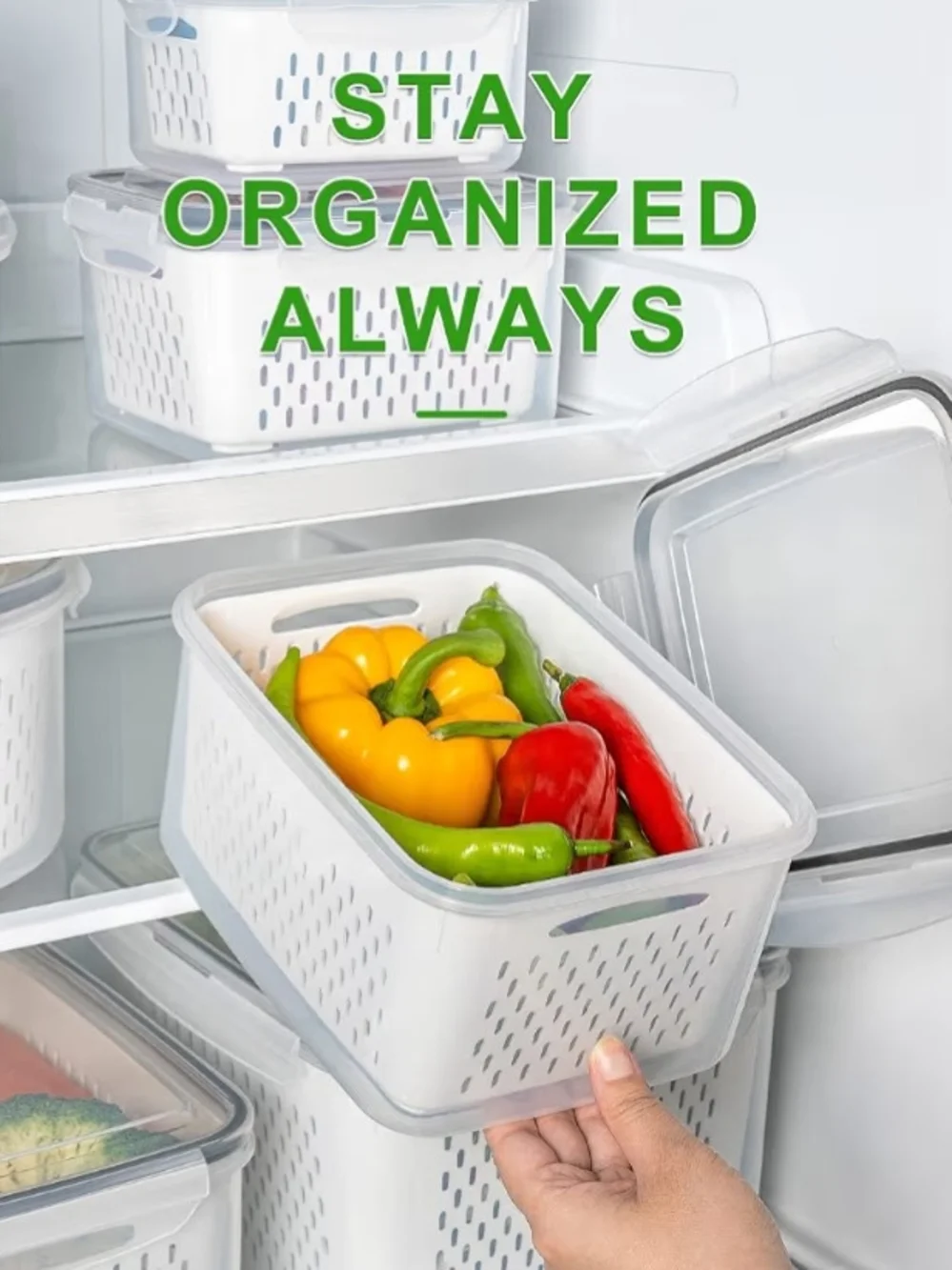 Airtight White Food Storage Containers with Clear Lids 15 Piece Set NIB